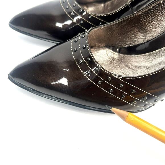 Sofft Womens 1052715 Chocolate Brown Patent Leather Pointed Toe Pump Heels Sz 9M - Picture 5 of 12